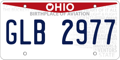 OH license plate GLB2977