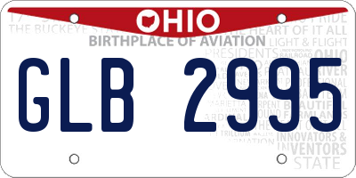 OH license plate GLB2995