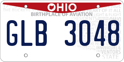 OH license plate GLB3048