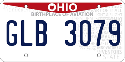 OH license plate GLB3079