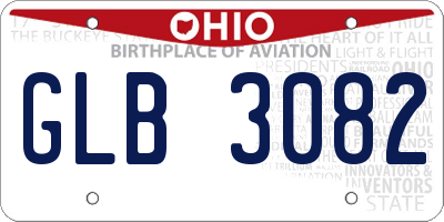 OH license plate GLB3082