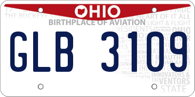 OH license plate GLB3109