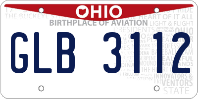 OH license plate GLB3112