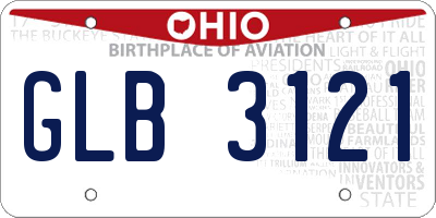 OH license plate GLB3121