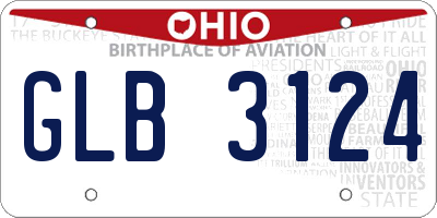 OH license plate GLB3124