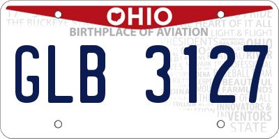 OH license plate GLB3127