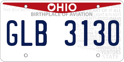 OH license plate GLB3130