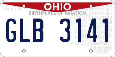 OH license plate GLB3141