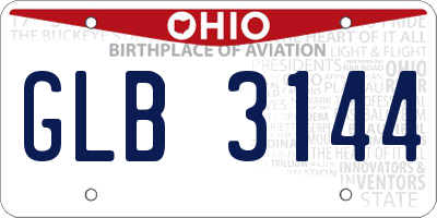 OH license plate GLB3144