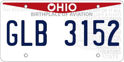 OH license plate GLB3152