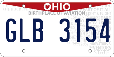 OH license plate GLB3154