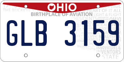 OH license plate GLB3159