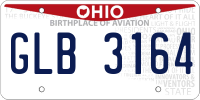 OH license plate GLB3164