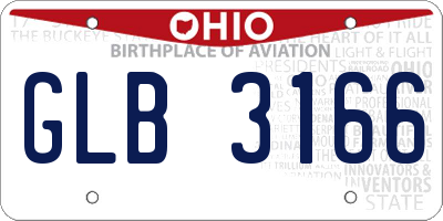 OH license plate GLB3166