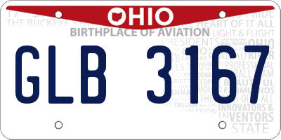 OH license plate GLB3167