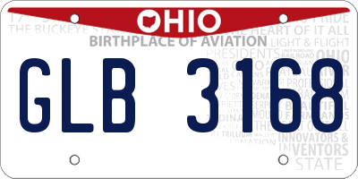 OH license plate GLB3168