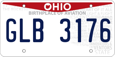 OH license plate GLB3176