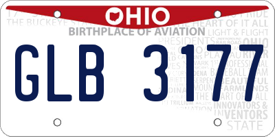 OH license plate GLB3177