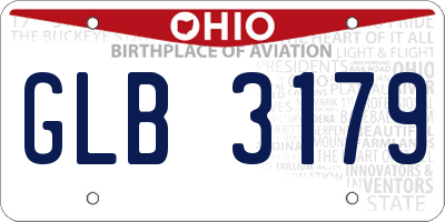 OH license plate GLB3179