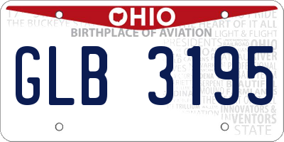 OH license plate GLB3195