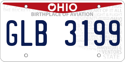 OH license plate GLB3199