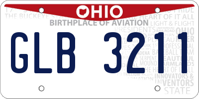 OH license plate GLB3211