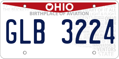 OH license plate GLB3224