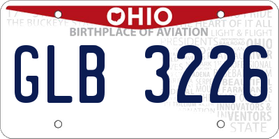 OH license plate GLB3226