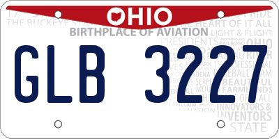 OH license plate GLB3227