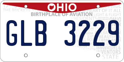 OH license plate GLB3229