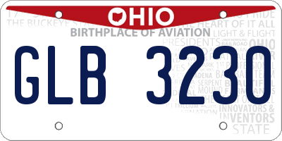 OH license plate GLB3230