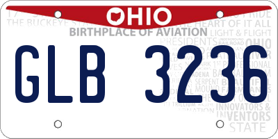 OH license plate GLB3236