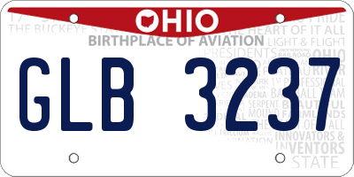 OH license plate GLB3237