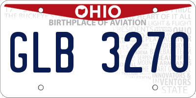 OH license plate GLB3270
