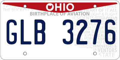OH license plate GLB3276
