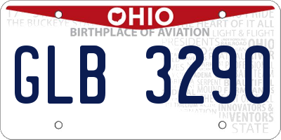 OH license plate GLB3290