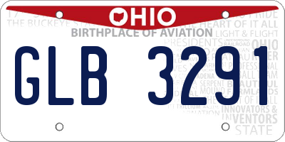 OH license plate GLB3291