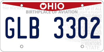 OH license plate GLB3302