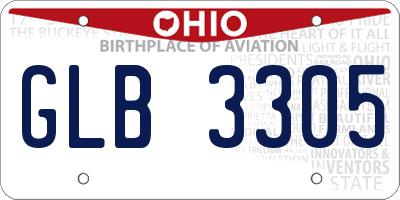OH license plate GLB3305
