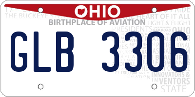 OH license plate GLB3306