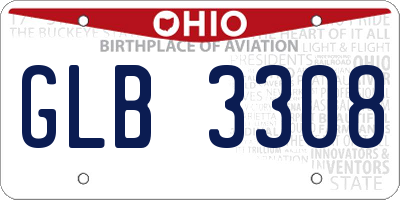 OH license plate GLB3308