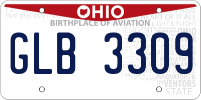 OH license plate GLB3309