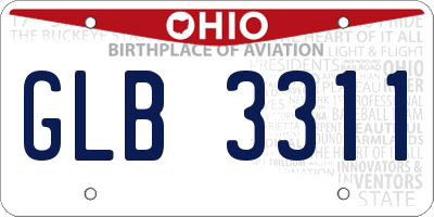 OH license plate GLB3311