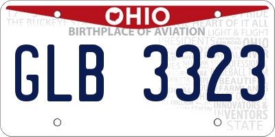 OH license plate GLB3323