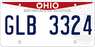 OH license plate GLB3324