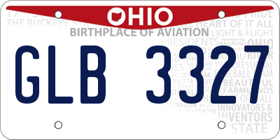 OH license plate GLB3327