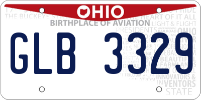 OH license plate GLB3329