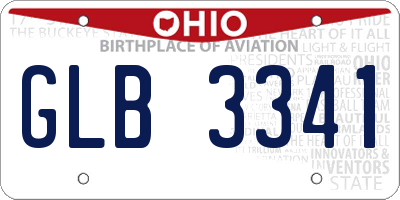 OH license plate GLB3341