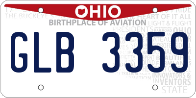 OH license plate GLB3359