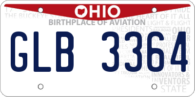 OH license plate GLB3364
